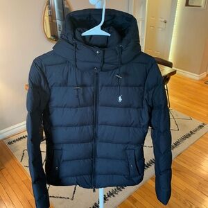 Ralph Lauren Black Hooded Puffer Jacket